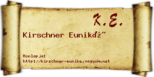Kirschner Euniké névjegykártya